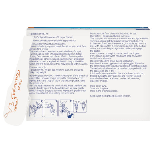 Effipro for Small Dogs Under 10kg (4 pack)