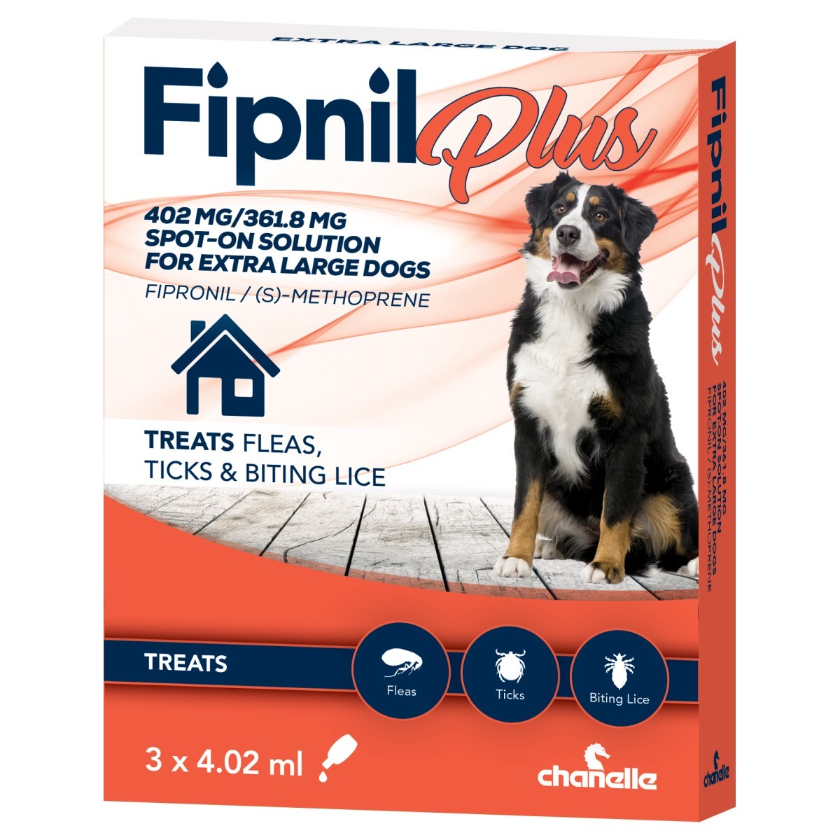 Fipnil Plus Spot-On Solution for Extra Large Dog (3 Pipettes)