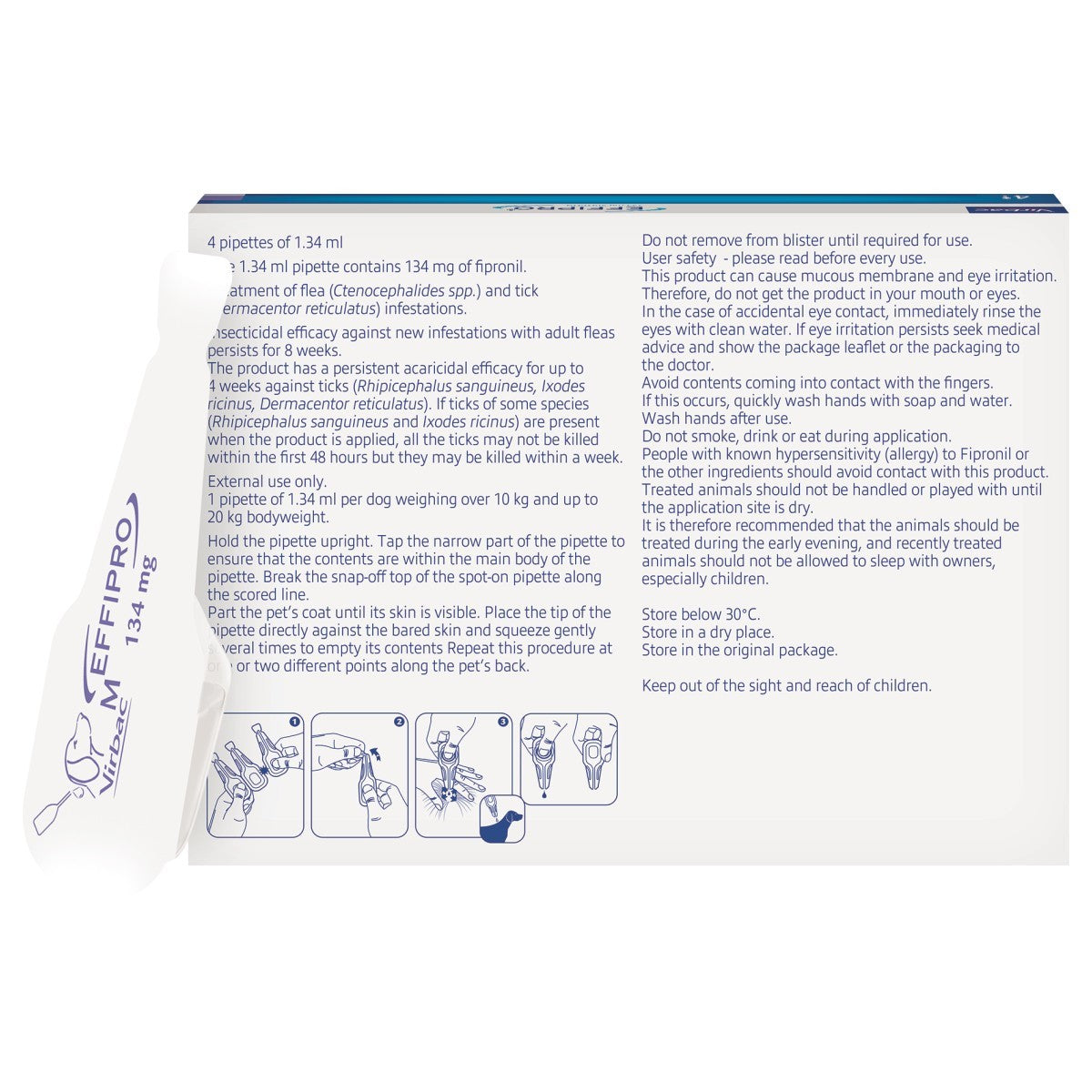 Effipro for Medium Dogs 10-20kg (4 pack)