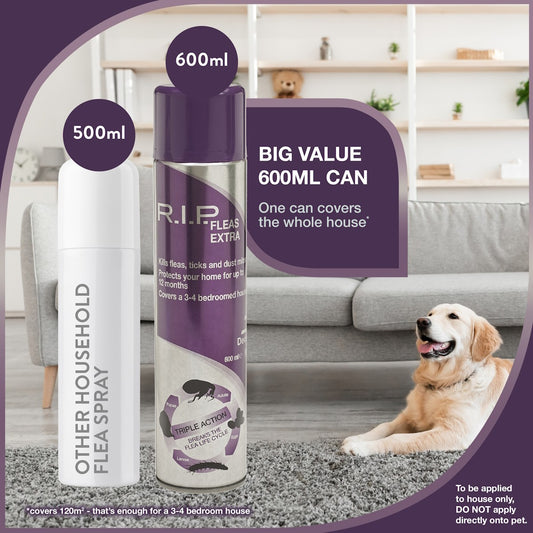 R.I.P Fleas Extra Household Flea Spray 600ml