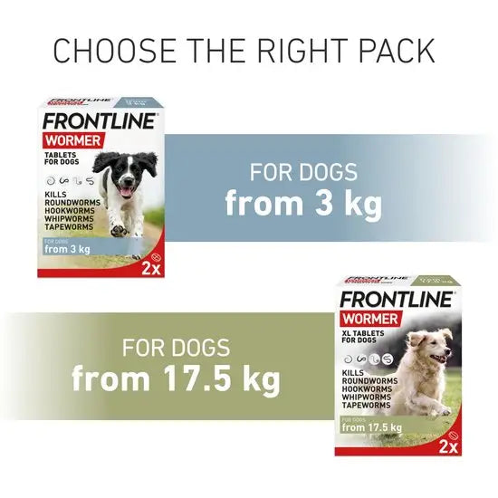 Frontline Wormer XL Tablets for Large Dogs