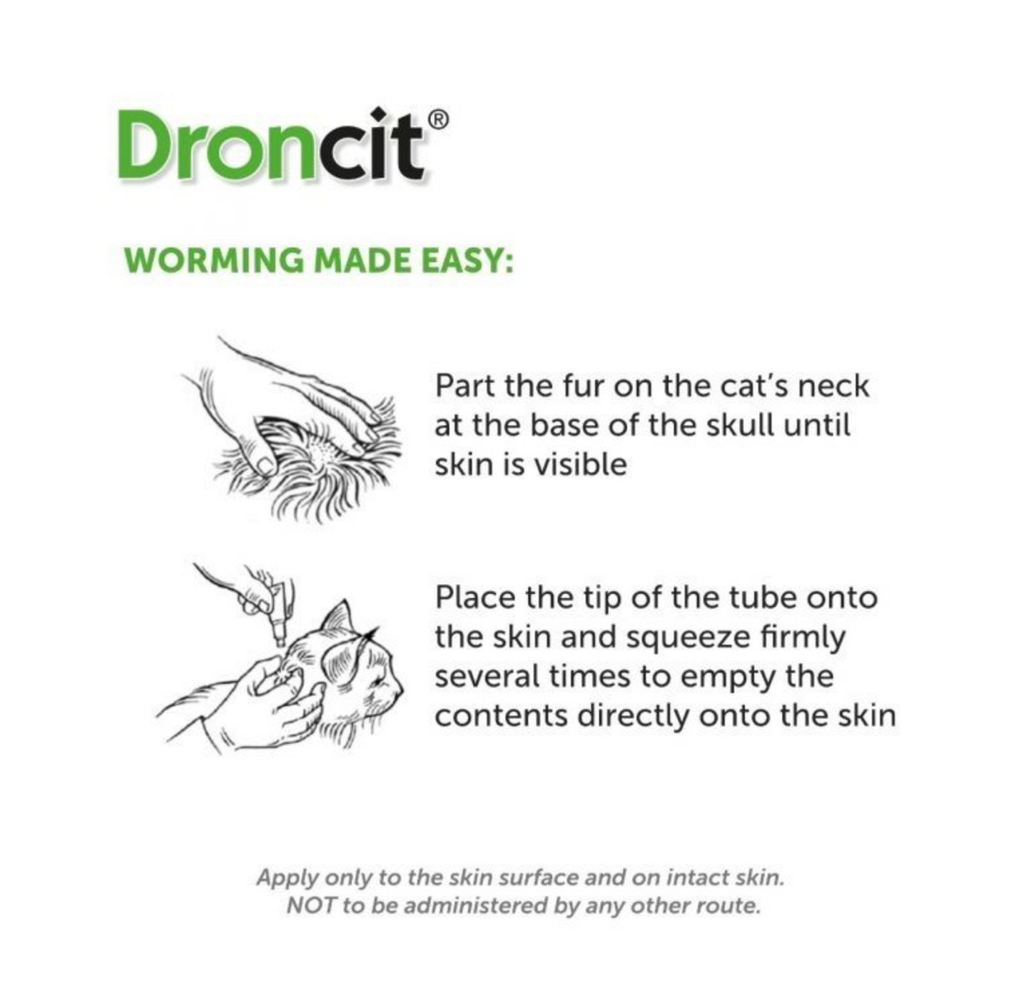 Droncit Spot on Cat Tapewormer (Pack of 4)