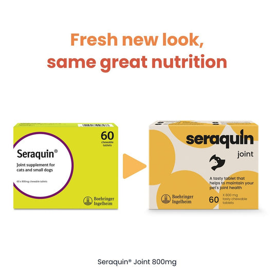 Seraquin 800mg Tablets for Cats and Small Dogs (60 Tablets)