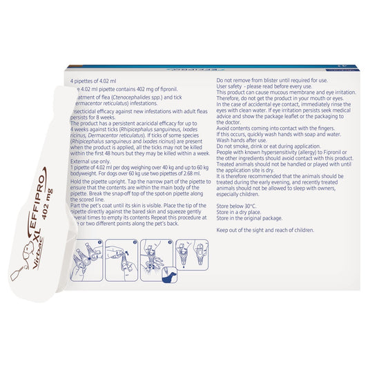Effipro for Extra Large Dog 40-60kg (4 pack)
