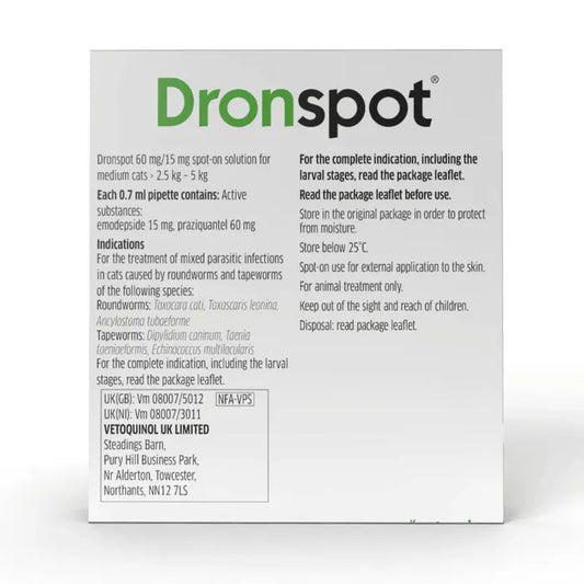 Dronspot Spot On Wormer for Cats