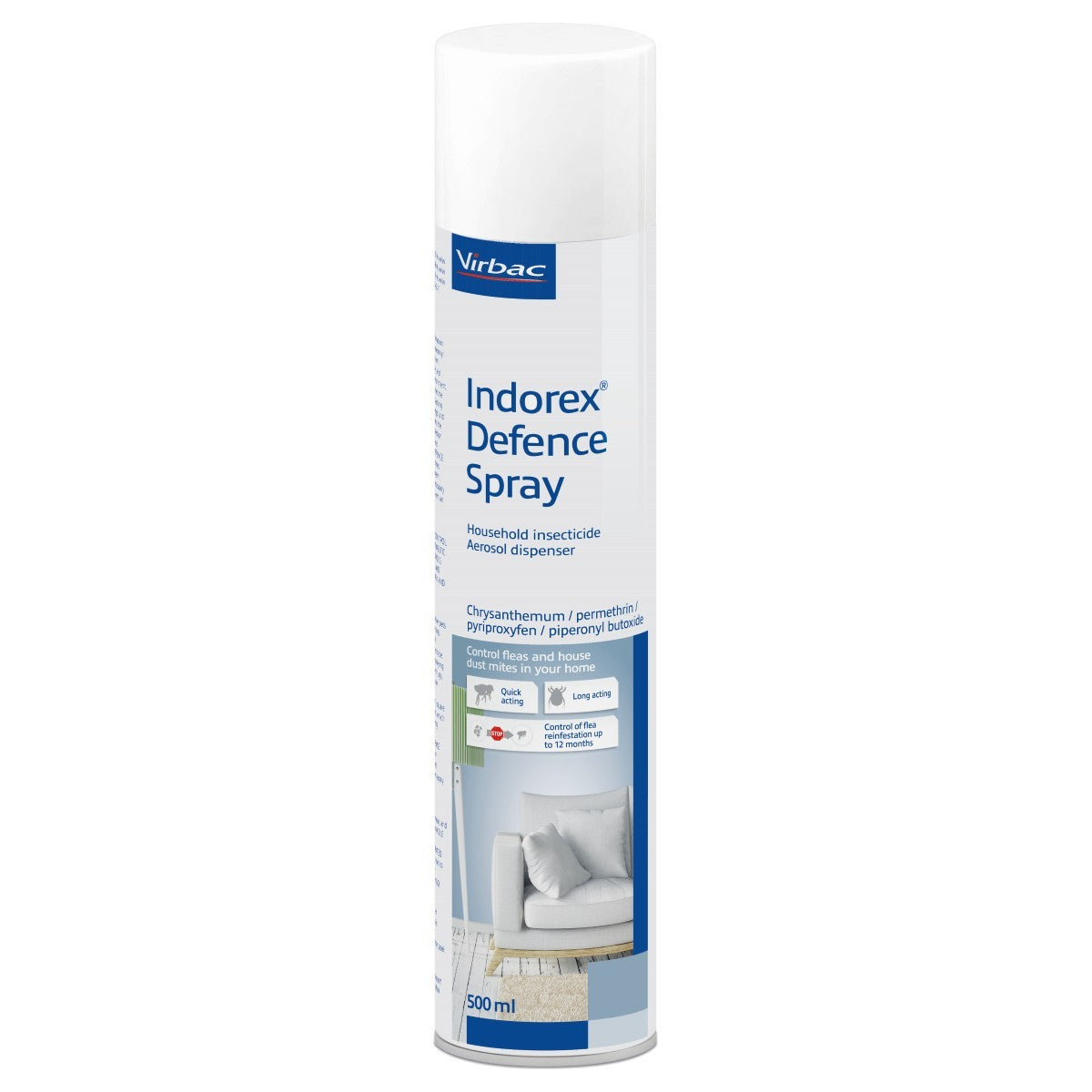 Indorex Defence Household Flea Spray 500ml Can