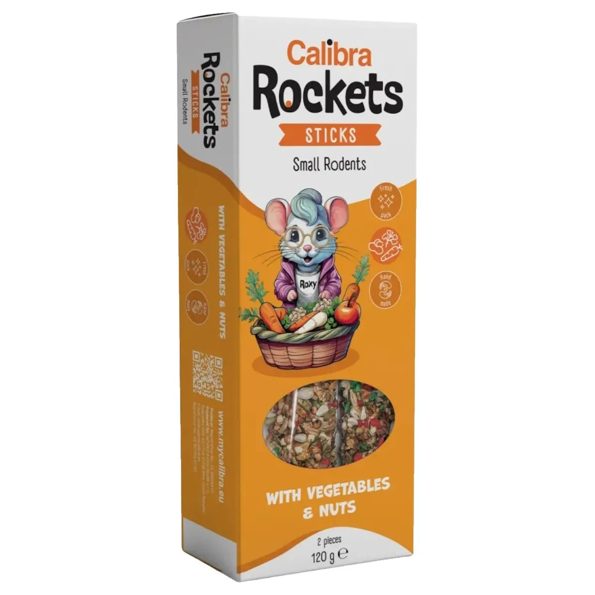 Calibra Rockets SticksSmall Rodents Vegetable & Nut 120g