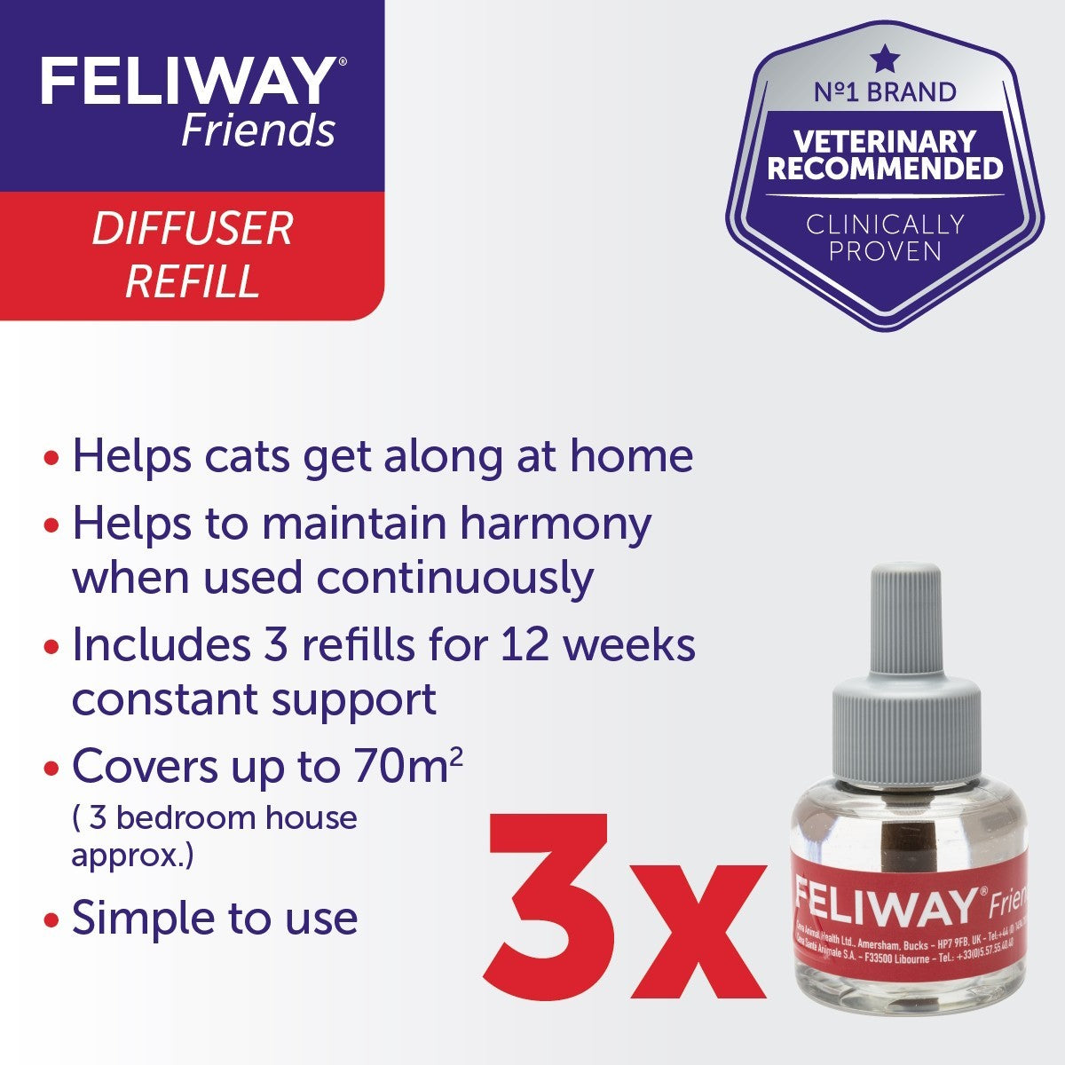 Feliway Friends Refill Economy 3 Pack