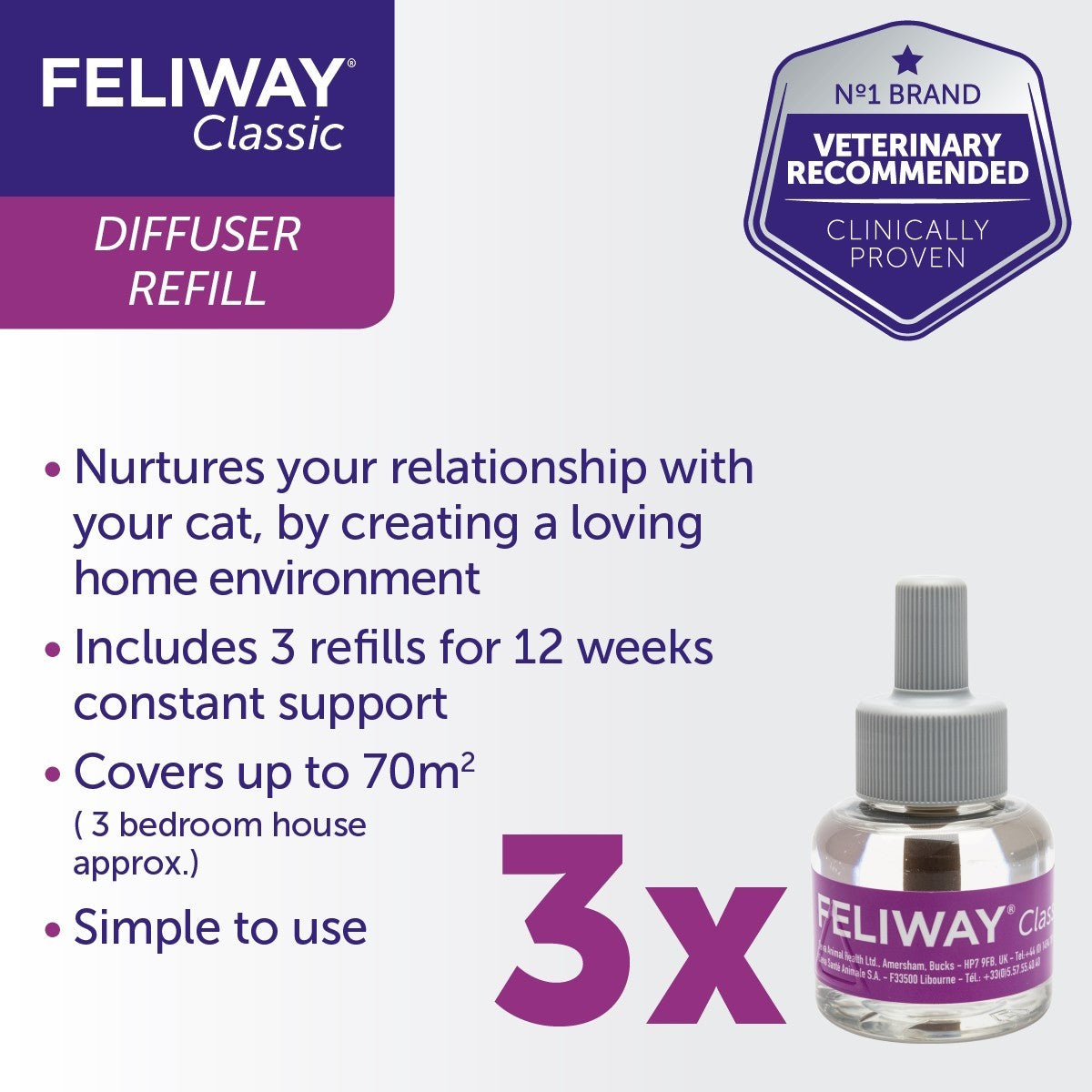Feliway Classic Refill Economy 3 Pack