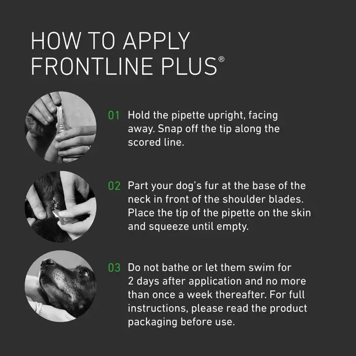 Frontline Plus Flea and Tick Control for Dogs (Spot-On Treatment)