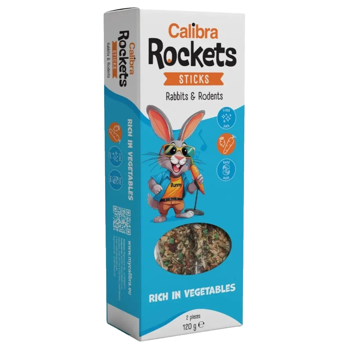 Calibra Rockets Sticks Rabbits & Rodents Vegetables 120g