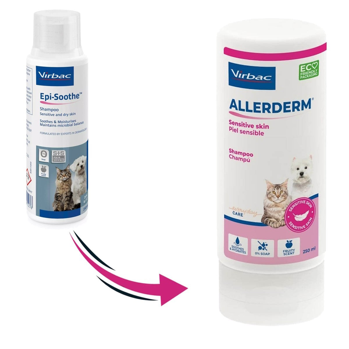 Allerderm Sensitive Skin Shampoo for Cats and Dogs 250ml