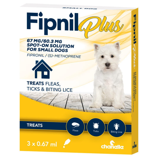 Fipnil Plus Spot-On Solution for Small Dog (3 Pipettes)