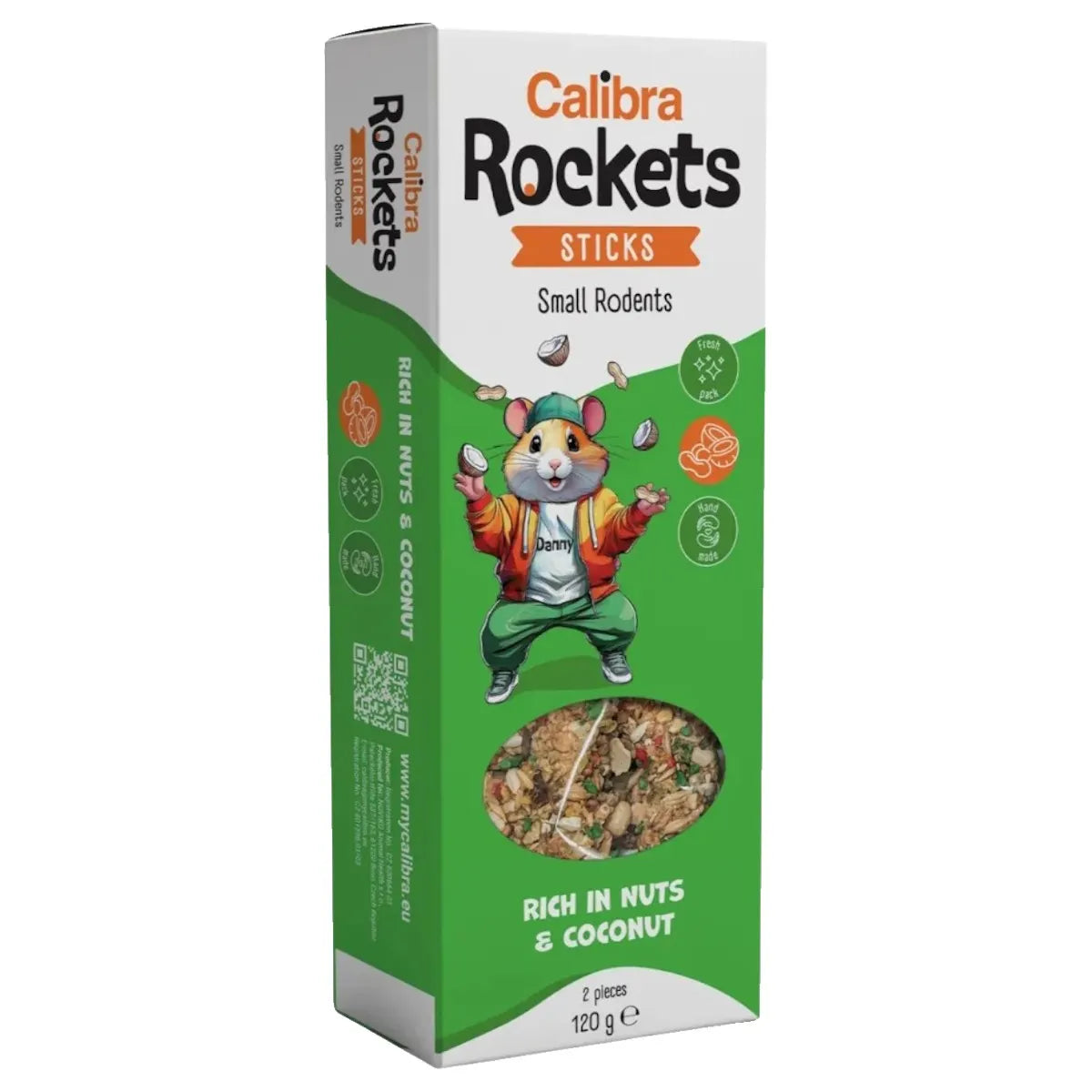 Calibra Rockets SticksSmall Rodents Nut & Coconut 120g