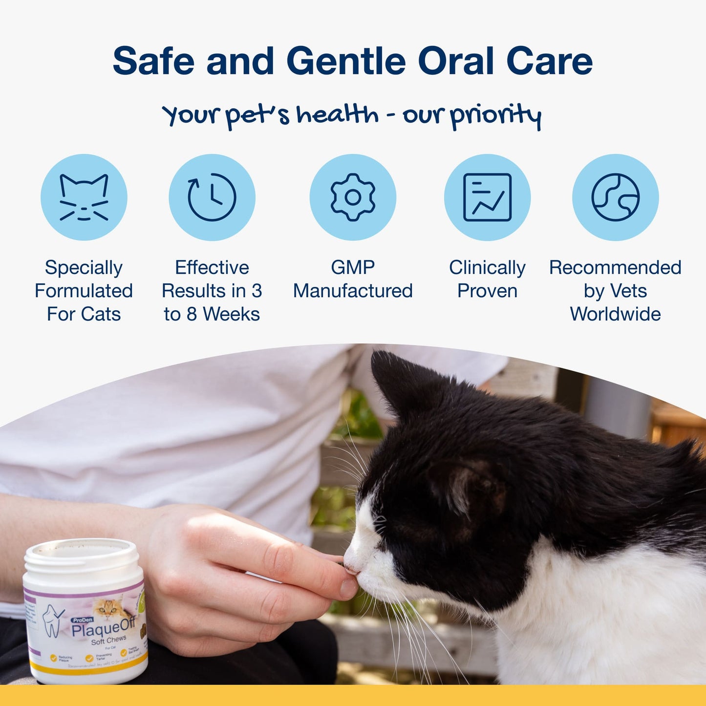 PlaqueOff Dental Soft Chews for Cats
