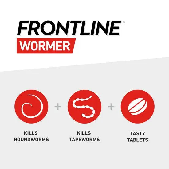 Frontline Wormer 230mg/20mg Film-Coated Tablets for Cats