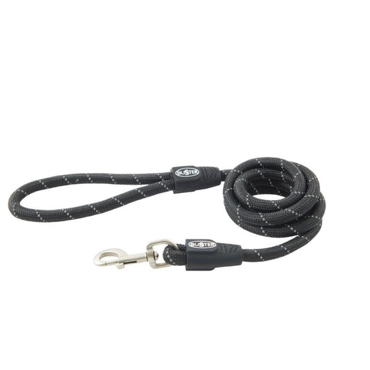 BUSTER Reflective Rope 180cm Lead Black 13mm