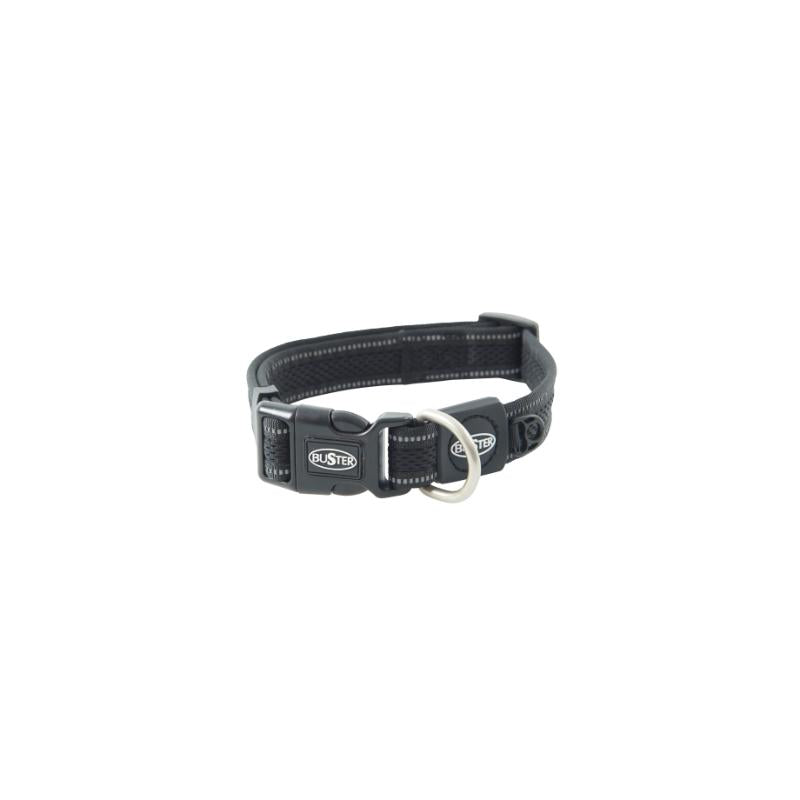 BUSTER Reflective Mesh Collar Black M 25mm
