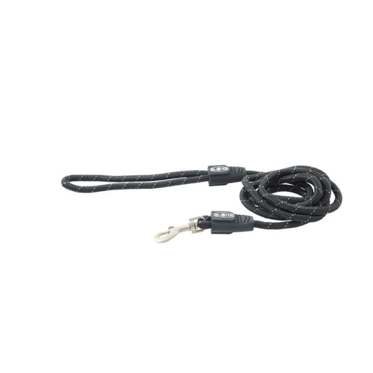 BUSTER Reflective Rope 180cm Lead Black 8mm