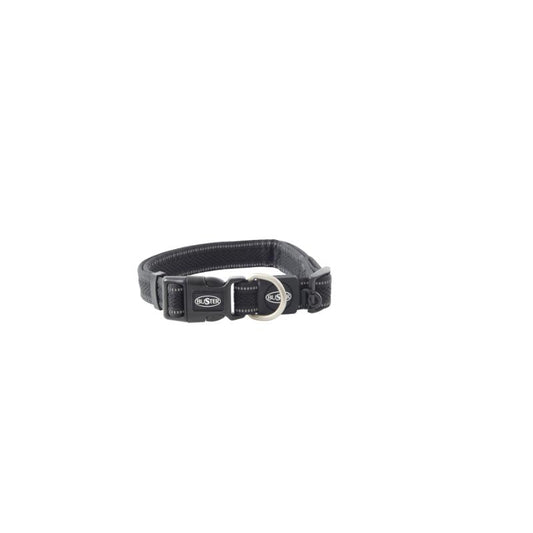 BUSTER Reflective Mesh Collar Black L 25mm