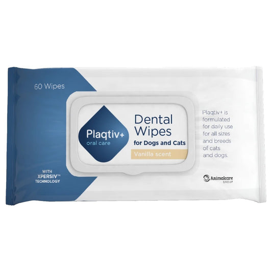 Plaqtiv+ Oral Care Wipes for Cats and Dogs