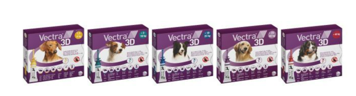 Vectra 3D Spot On for Dogs (3 Pack)