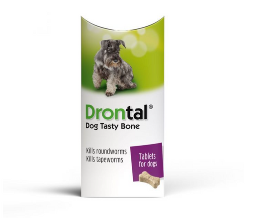 Drontal Tasty Bone Wormer Tablet for Small and Medium Dogs