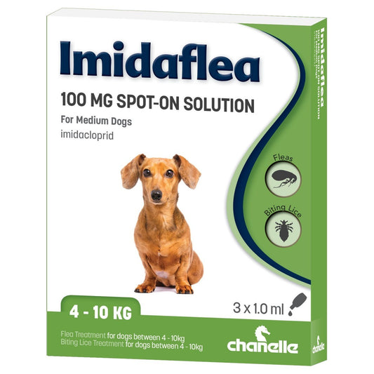 Imidaflea Spot-On Solution 100mg for Medium Dogs (3 Pipettes)