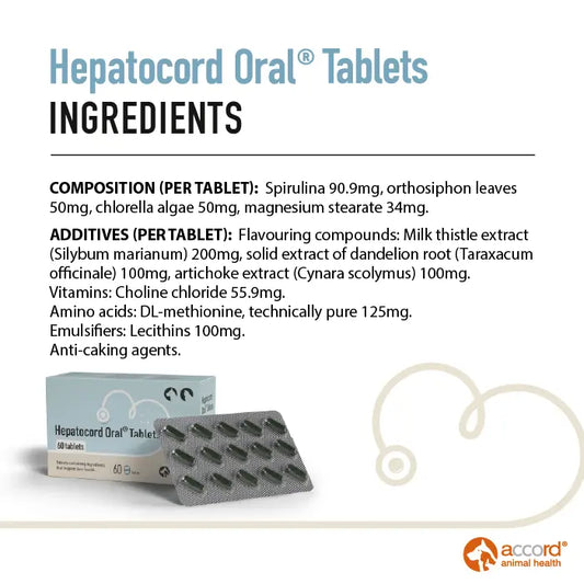 Hepatocord Oral Liver Support Supplement for Dogs & Cats