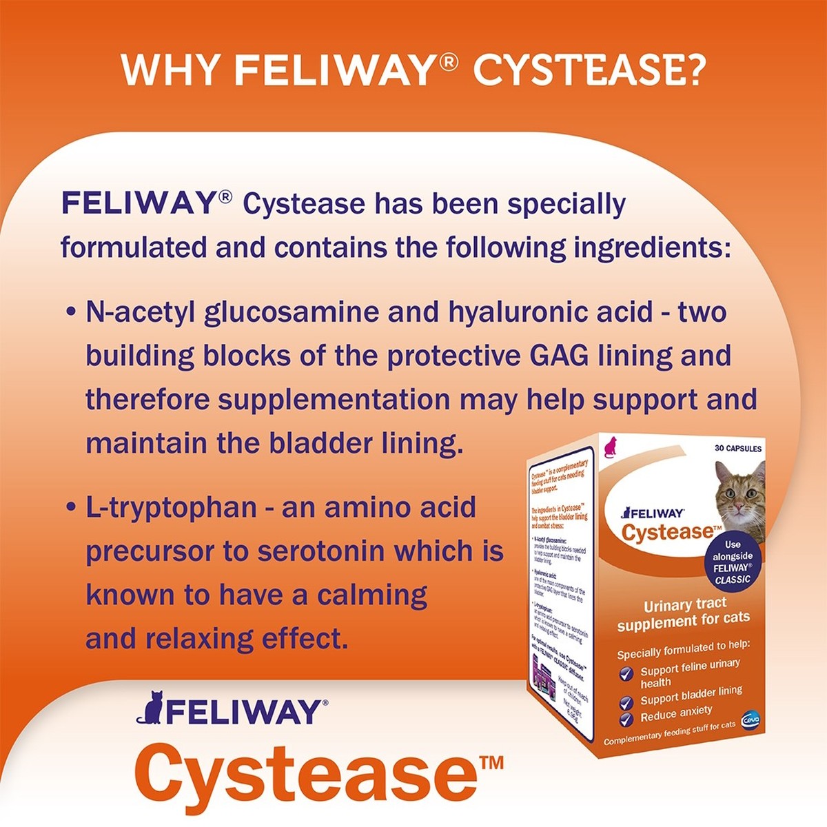Feliway Cystease Urinary Tract Support for Cats
