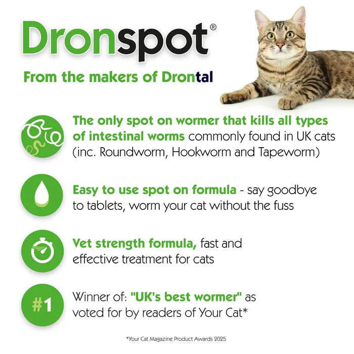 Dronspot Spot On Wormer for Cats