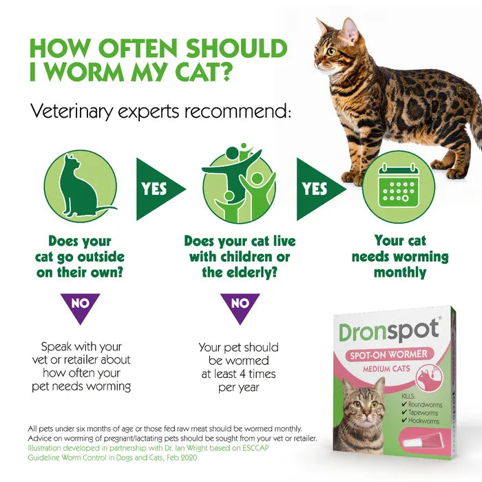 Dronspot Spot On Wormer for Cats