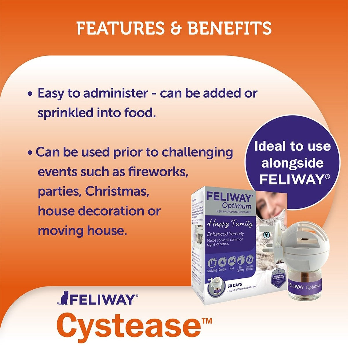 Feliway Cystease Urinary Tract Support for Cats