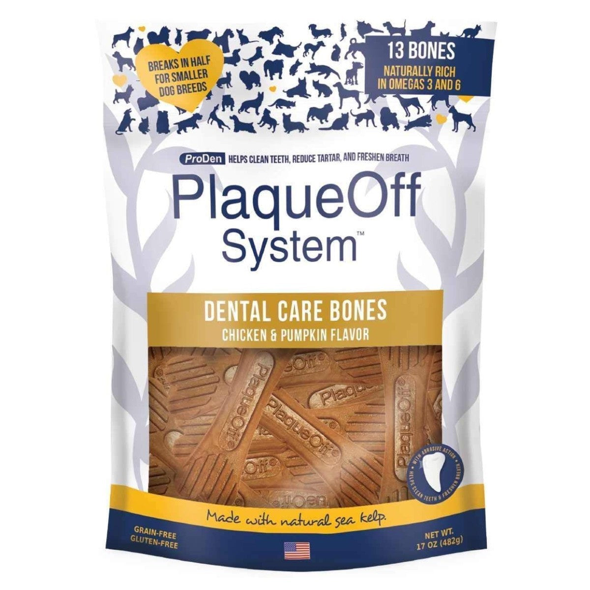 ProDen PlaqueOff Dental Care Bones 485g