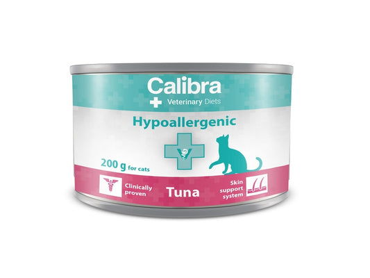 Calibra Veterinary Diet Hypoallergenic Wet Cat Food (Tuna) - Pack Size : 6 x 200g Cans