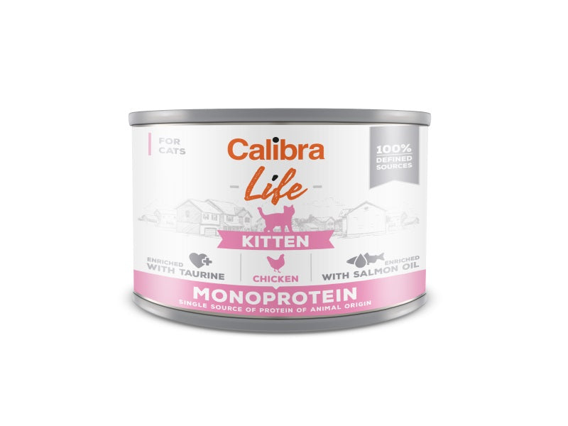 Calibra Life Kitten Wet Cat Food (Chicken) - Pack Size : 6 x 200g Cans