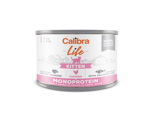 Calibra Life Kitten Wet Cat Food (Chicken) - Pack Size : 6 x 200g Cans